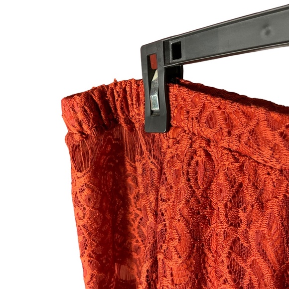 Blu Pepper Orange Lace Off the Shoulder Dress Sz L - Picture 4 of 4